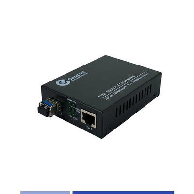 কেনা ফাইবার মিডিয়া কনভার্টার 10/100/1000Mbps সিঙ্গল মোড এসএমএফ 1310nm ডুয়াল এসএফপি স্লট 20KM অনলাইনে উৎপাদন