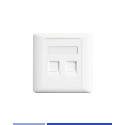 কেনা ইন্ডোর টেলিকম আনুষাঙ্গিক Cat3 Cat5E Cat6 Keystone জ্যাকের জন্য ডুয়াল পোর্ট ফেস প্লেট অনলাইনে উৎপাদন