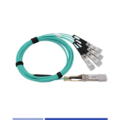 100G অ্যাক্টিভ অপটিক্যাল ক্যাবল (AOC) QSFP28 থেকে 4x25G SFP28 ব্রেকআউট ক্যাবল OM3 3m