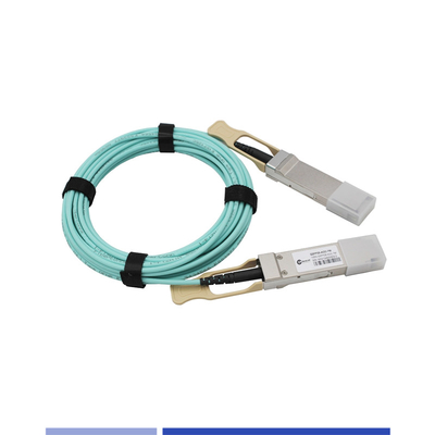 100G AOC অ্যাক্টিভ অপটিক্যাল ক্যাবল QSFP28 থেকে QSFP28 OM4 ক্যাবল 3m LSZH জ্যাকেট